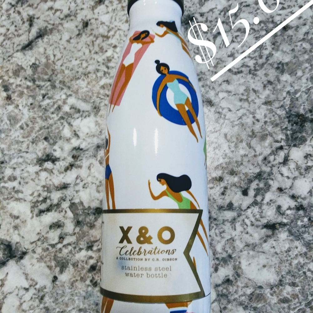 C.R. Gibson Stainless Steel Pool Water Bottle 16oz